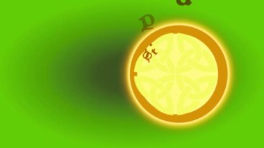 St Patrick Günü İçki Bardağı Canlandırması ile Yavaş Ölçeklendirme Tam Bardaklı Görsel Kelt Kalkanı ve Kesme Kenarı