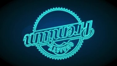 Jagged Edge Neon Çemberi Oluşturan Elementlerin Hareketi Kalite Çevreleyen Premium Ürün Vintage Reklam Mektupları