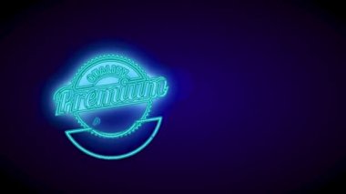 Yıpranmış Sınır Neon Çemberi Oluşturan Basit Elementlerin Atalet Hareketi Çevre Kalitesi Reklamları İçin Yaşlanmış Yazıtipi ile Süslü Ürünler