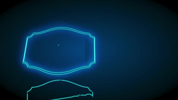 Sonsuz Solo Kalitesinde Atalet Hareketi Biçimli Neon Şaretinde Iyi Üzerinde — Stok video