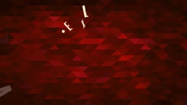 Perakende satışı için küçük yakut renk üçgenleri olan özel indirimli yeni indirimin bahar zıplayan kaotik hareketi