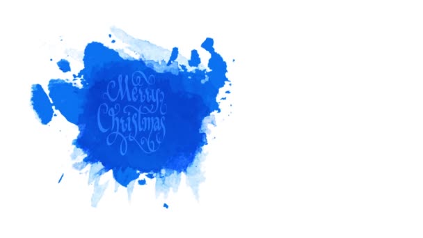 Inerciális mozgása egyszerű elemek Alakítása Boldog karácsonyi szezon Ajánlat kártya fehér díszítő ofszet húzott kerek kék akvarell fröccsenő tér
