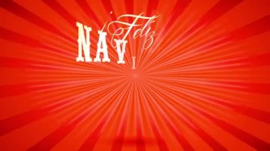 Zıplayarak Mutlu Noeller İspanyol Feliz Navidad Tatil Tatil Bildirgesi 'nin atalet kaydıyla birleşerek Kırmızı Güneş Işığı Duvar Kağıdı Üzerine Parlak Altın Mesaj