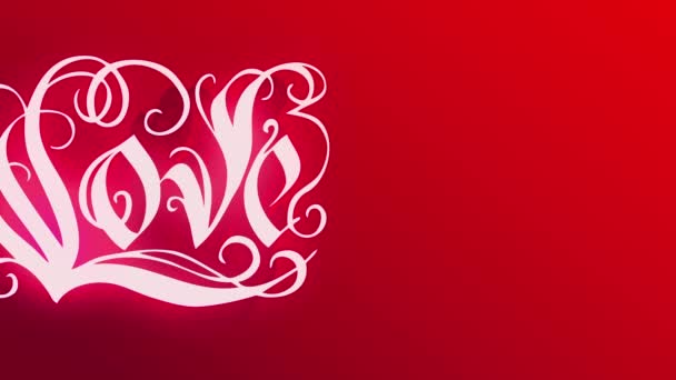 Inertial Movement Simple Elements Forming Valentines Day Receptie Postkaart Script — Stockvideo