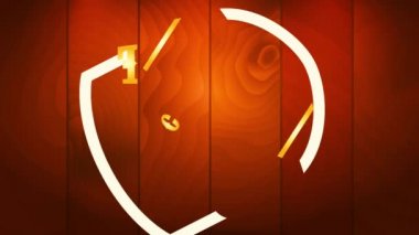 Dijital Ahşap Arkaplanda Bıçaklı Bıçak Grafiği Üzerine Tekne Katliamı Kullanarak Et Sanayi Reklamının Yaylanma Efektiyle Animasyonu Yavaşlatılıyor