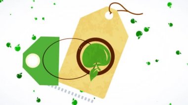 Zıplayan Düz Elementler Yeşil Taze Sağlıklı Beslenme İçin Yüzen Çıkartma Sebze ve Sağlıklı Beslenme Alışkanlıklarını İyi Çiftlikle Destekliyor