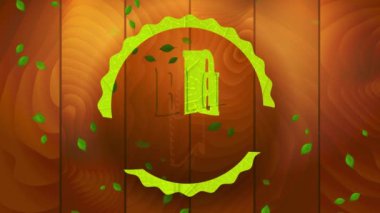 Biyolojik çıkartmaların atalet sektirme ve döndürme animasyonu Timber desen sahnesinde Retro elementlerle birlikte tipik çevre kalitesi standartlarını takip ediyor