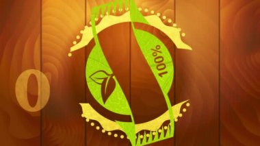 Tahta arka planda minimalist grafikli organik bitkisel spa ya da sabun gevşetici ürünler için sağlıklı yaşam sinyali veren kaotik bahar hareketi