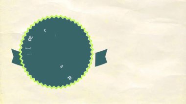 Dönen ve Zıplayan elementler yerel olarak yetişen saf yiyecek işaretini karton doku üzerinde oluşturur Yeşil Sağlıklı Piyasa Dükkanı için