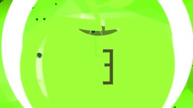 Çevre Gıda Ürünlerinin Dönüşü ve Ölçeklendirilmesi Yeşil Geometrik Arkaplan Üzerindeki Sağlıklı ve Sağlıklı Yemekler İçin Güvenli Tazelik Markası