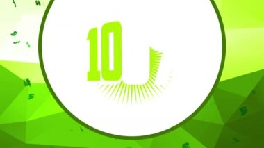 Enerji Ürünlerinin Doğrusal Ölçeklendirme Animasyonu 100 Oranlı Sağlıklı Parça Yeşil Kavramsal Sahne Üzerindeki Klasik Tarz