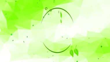 Atalet Sıçrama ve Döndürme Sanatsal Sağlıklı Besin İşareti Soyut Geometrik Sahne Üzerinde Yeşil Yazılı Çevre dostu Ürünler Organizasyonu