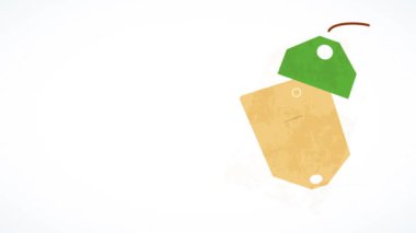 Doğal Bilimsel olarak Çevre dostu elementlerle İyi İspatlanan Kartondaki Eko Bio Simgesinin Yumuşak Süratli Animasyonu