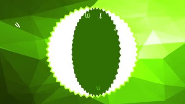 Organik Yerel Tarım Taze Gıda Ürünleri için Yuvarlak Simge Oluşturan Elementlerin Hareketi Soyut Çokgen Şeklinde Markalar