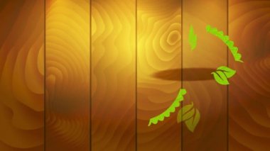 Basit Elementlerin Atalet Hareketi Taze Yeşil Eko Besin Reklamları Oluşturan Atalet Hareketi Dalgalı Sınır Çevresi Ayrıntılı Tahta Sertifikalı