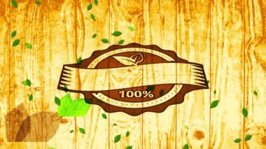 Çeviriş ve Ölçeklendirme% 100 Hayati Saf Besin Sembolü Akıllı Ahşap Yüzeyi Yerel Tarım Üretimini Destekliyor