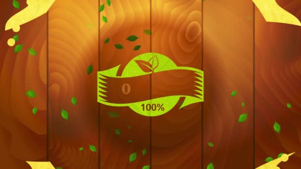 Animación Lineal Escala Marca Bienestar Para Sal Herbácea Orgánica Sauna — Vídeos de Stock