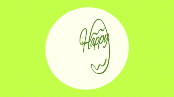 Linear Bounce Spin Animation Minimalist Happy Easter Dinner Party Invitation — Stock Video