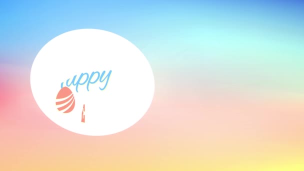 Spin Bounce Kombiniert Mit Slide Motion Joyful Easter Postcard Für — Stockvideo