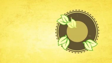 Geri dönüştürülmüş Çevre Kağıdı Arkaplanındaki Simge Gibi Tekerlekli Taze Vejetaryen Bakımı İçin Basit Elementlerin Eylemsizlik Hareketi