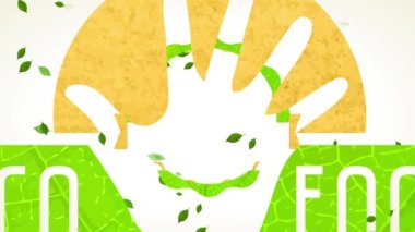 Karton ve Yaprak Doku Katmanları ile Eko Besin İşaretinin Doğrusal Ölçeklendirilmesi Sağlıklı Pazarlama Ürünleri Satmak için Görsel Oluşturucu