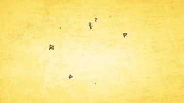 Minimalist Organik Tarım Gıda 'nın Doğrusal Zıplama ve Döndürme Animasyonu Elma ve Yaprak Dekorasyonu Arkaplanda Simgesi