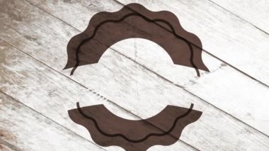 Minimalist daire tasarımı ve küçük kafe veya bar için klasik harfler içeren endüstriyel kahve ürünleri üreten elementlerin taşınması