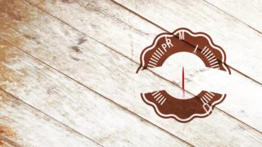 Minyatür kafe veya bar için Minimalist Eğri Tasarım ve Yıllanmış Harflerle Sanayi Kahve Ürünleri oluşturan Basit Elementlerin Atalet Hareketi