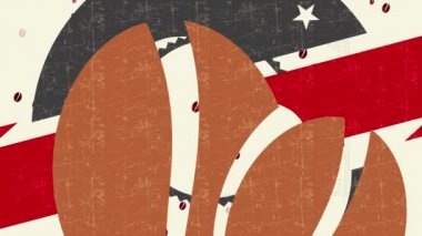 Hippi Kafe Bar Tabelasının doğrusal ölçeklendirme animasyonu. Yuvarlak Antik Simge 'nin ortasında kavrulmuş fasulyeli yüksek kalite kahve ürünleri satmak.