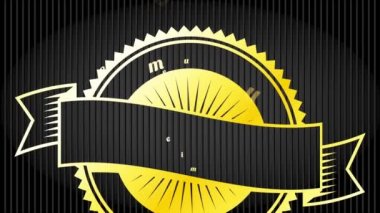 Bahar Ölçeği Zıpla ve Kahvenin Kaydırma Animasyonu Ekspres Kafe Bar için altın ikon ve klasik tipografi