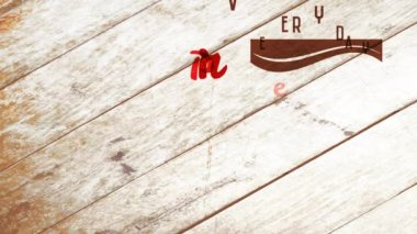 Bahar efektinin etkisiyle yavaşça ölçeklendirilen işaretlenmiş kahve markası ahşap desenli tescilli fasulye markası olgunluk katar.