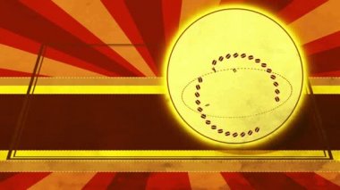 Patern üzerinde kızartılmış fasulye sembolü oluşturan klasik kahve markalaştırma yöntemiyle sadece yüzde 100 hız sınırlaması ile atalet hareketi
