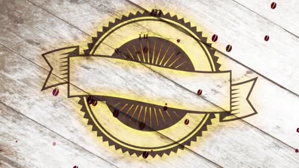 Lineare Skalierung Animation Von Coffee Shop Latte Speciality Science Bietet — Stockvideo