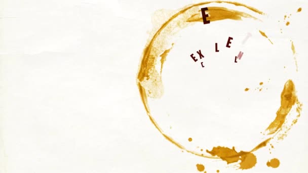Слайд Масштаб Элементов Составляющих Сжигание Кружку Кофе Визуальный Овальный Символ — стоковое видео