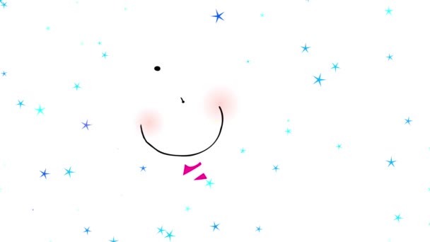Linear Scaling Animation Happy Young Girl Playing Toothbrush Bigger Her — Stock Video