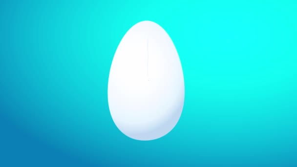 Motion Elements Forming Happy Easter Ecard Website Invitation Realistic Egg — Stockvideo