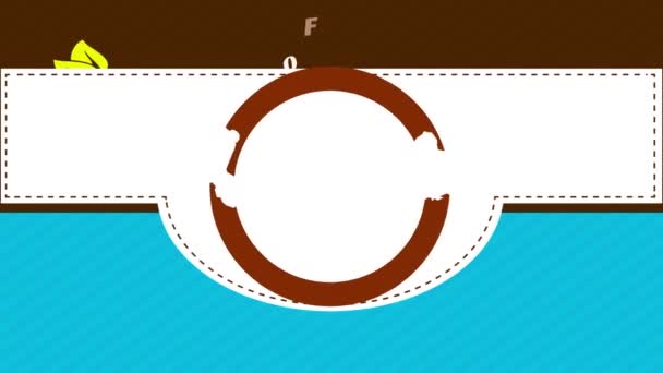 格調高いラテドリンクで有名なアンティークカフェテリアのヴィンテージ丸みを帯びたアイコンで温泉とスケーリングの動き — ストック動画