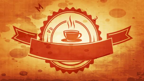 Jarní Poskakující Chaotický Pohyb Kavárny Hot Beverages Cafe Wavy Edge — Stock video