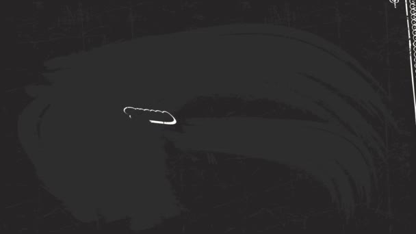 岩の滑らかなスピードランプアニメーションと致命的なタイポグラフィと黒の黒板に卵ハント機会のための笑顔イースターサインラップ — ストック動画