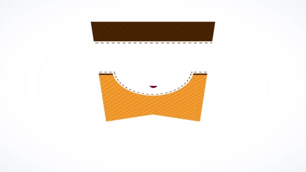 Bewegung Der Elemente Forming Cardboard Ribbon Für Qualitativ Hochwertige Kaffee — Stockvideo