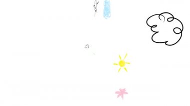 Mutlu yüzlü ve el ele tutuşan iki annenin çizdiği iki masum çocuğun çizgisel zıplama ve döndürme animasyonu geleneksel olmayan bir aile temsilcisi olduğunu gösteriyor.