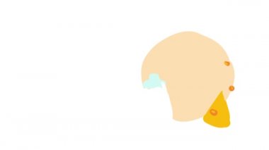 Döndürme ve zıplatma elementleri yiyecek endüstrisi reklamını oluşturur. Küçük sağlıklı çocuk elinde bir şişe süt ve mükemmel bir dilim çedar peyniri ile mesaj için sol tarafta boşluk bırakır.