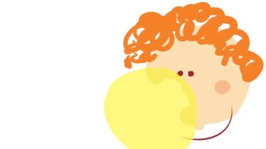 4 yaşındaki küçük bir çocuğun, yanında mutlu bir yüzü olan sarı bir limonla kameraya bakmasının bahar efektinin etkisiyle yavaş yavaş ölçeklenmesi, asitli meyveleri sevdiğini gösteriyor.