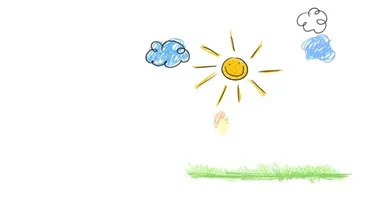 Ailesinin yeni evinin önünde dikilen küçük kızı oluşturan basit elementlerin eylemsizlik hareketi. Güzel bir kırsal bölgede güneş gülümserken iyi bir fiyata satın aldılar.