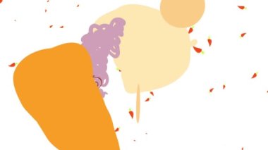 Zıplayan düz elementler güçlü sağlıklı genç bir çocuk kolları ve havuç üzerinde büyük turuncu bir havuç tutuyor ve mutlu bir yüz ifadesi gösteriyor ki harika beslenme alışkanlıklarıyla büyüyor.