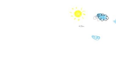 Dönüp sıçrayan ve zıplayan iki kardeşin kollarını sevinçle açıp gülümsemeleri ve güzel havanın tadını çıkarmalarıyla birleşen bir yaz günü okul tatilinde olduklarını gösteren...