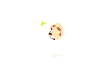 Kafasının üstünde kalp kemeri yapan mutlu masum bir kızın çizgisel zıplaması ve döndürmesi onun sevme gücüne sahip olduğunu ve duygularını sağlıklı bir yetişkin gibi kontrol ettiğini gösteriyor.