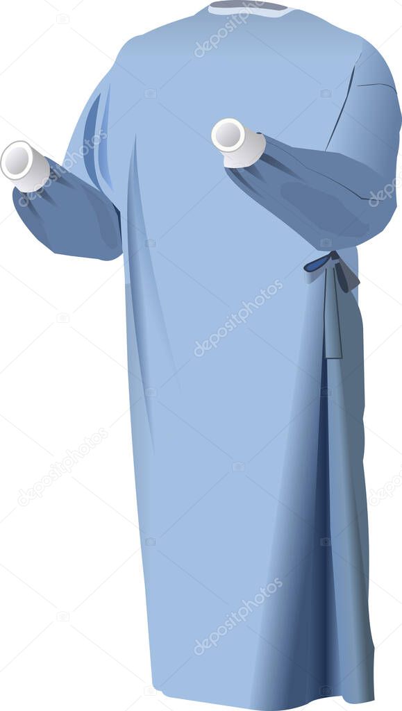 Vector Images of disposable surgical gown for Hospital