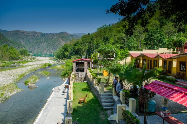 Rivière Ganga Rishikesh Situé Dans Les Contreforts Himalaya Dans Nord — Photo