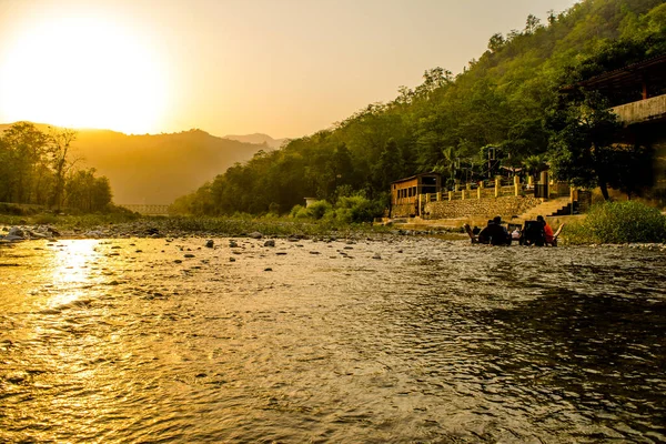 Rivière Ganga Rishikesh Situé Dans Les Contreforts Himalaya Dans Nord — Photo